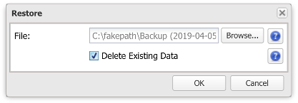 Screenshot of Backup